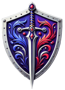 Living by the Word — shield and sword mark
